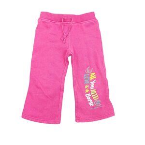 Toddler Girls Farm Girls Authentic Brand Sweatpants 3T All You Need Love & Horse